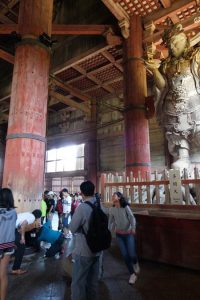 One of the guardians watches the pillar-crawlers below.