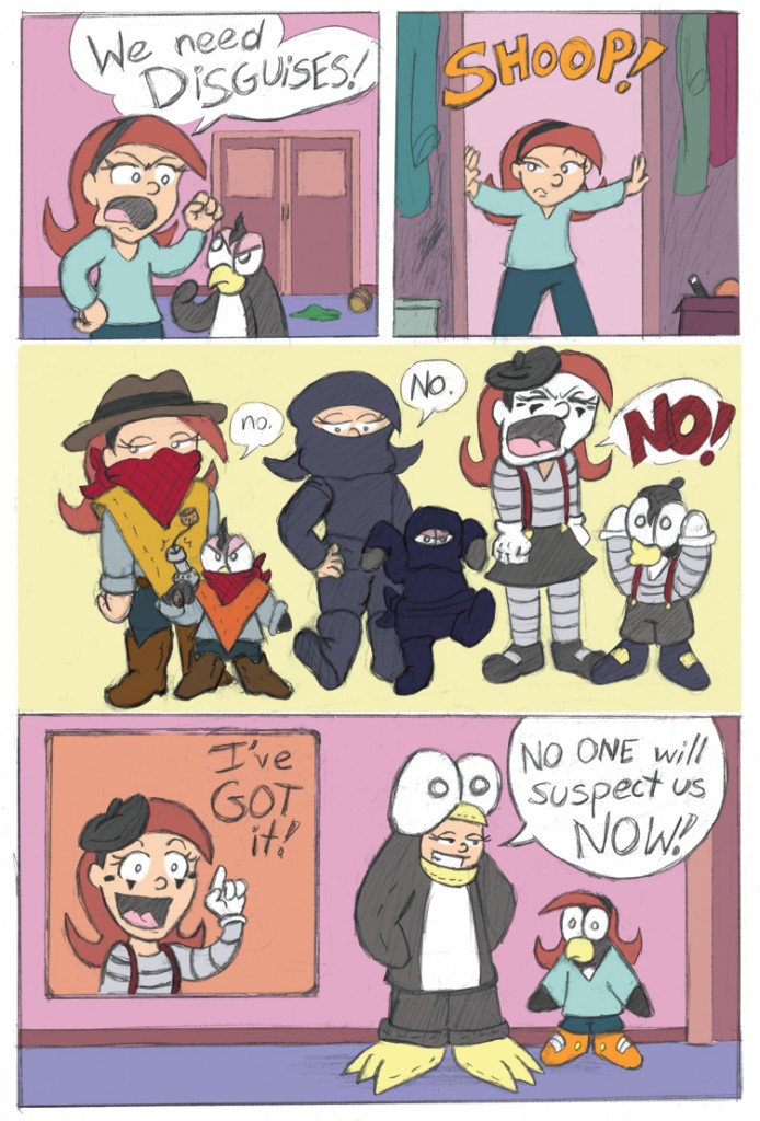 We need DISGUISES! Is a good comic title.