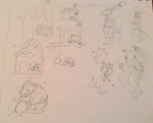 Still lean towards paper/pencil while sketching ideas for dino-ornaments. Still lean towards paper/pencil while sketching ideas for dino-ornaments.