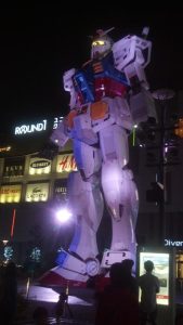 "Oh, hi. I'm a Gundam. Just chillin'."