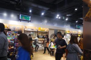 I'm not sure what they were giving away, but there were SO MANY PEOPLE AT THE POKEMON CENTER.