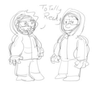 We were dressed for success/battle for sure.