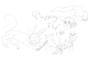 You see, when there's something that's not the other cat flopping around, these cats hop to action.