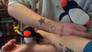 Sweet Temporary Tattoos of Penguin Winning Power
