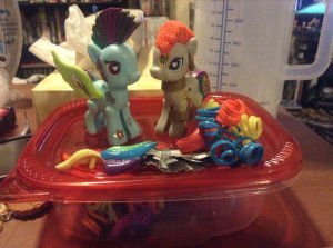 Building ponies with wacky hair helps to forget the terrible, terrible sound of a leg breaking.