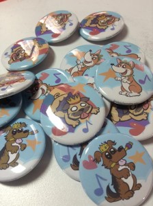 Super colorful Princess Pups buttons!