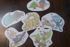 Shrinky Dink paper, cut around the images with ample whitespace