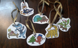 Depending on the ribbon, sometimes you have to use fuss with it to get it through the Shrinky Dink's punch-hole.