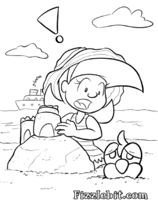 Lydia wonders how Fizzlebit got buried in the sand in the first place